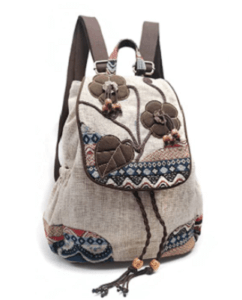 canvas handmade knapsack