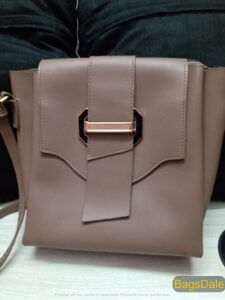 faux leather bag with belt