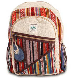 handmade backpack with side pocket