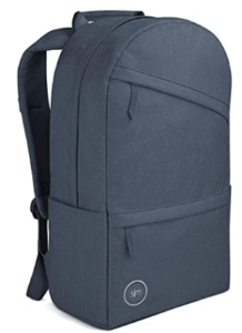 blue backpack with trolley sleeve